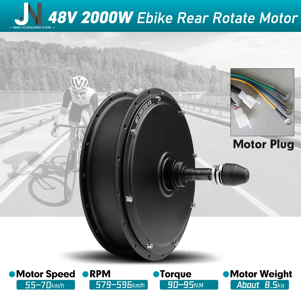 Snow E-bike Motor 48V 2000W 4.0 Tyre Rear Rotate Wheel Hub Motor Dropout 190mm