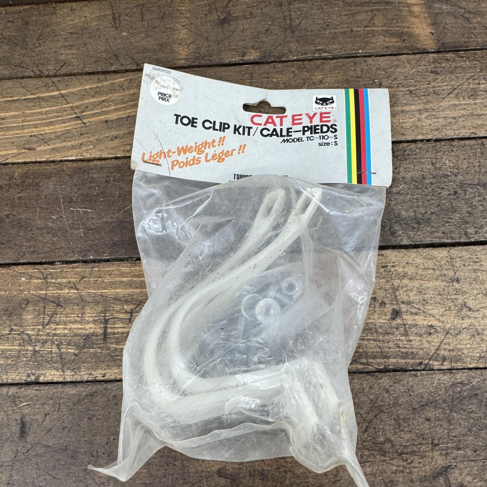 Vintage CatEye Toe Clip Kit SMALL White NOS TC-110-S Size S Road MTB Bike