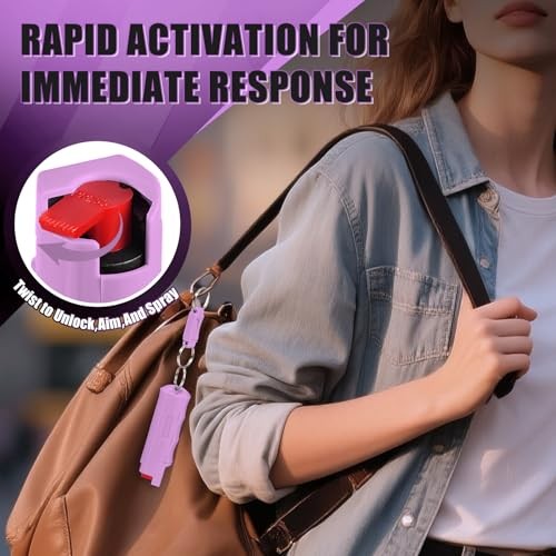 Pepper Spray, Maximum Police Strength, 0.54 fl oz, Quick Release Purple