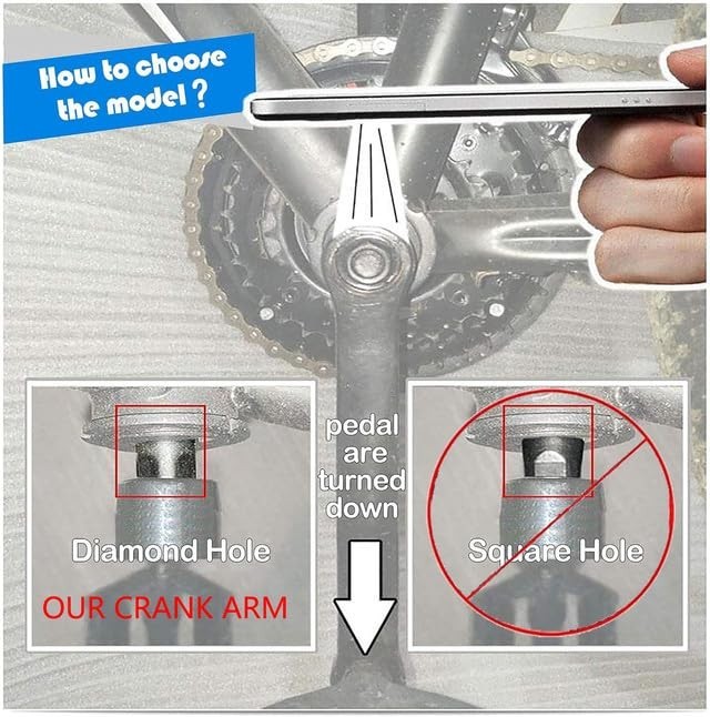 Adjustable Bike Crank Arms 89MM-175MM, Diamond Hole Design for E-Bikes