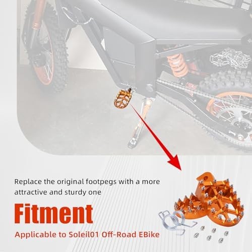 Dirt Bike Foot Pegs for Tutti Soleil01,CNC 7075 Aluminum FootPegs Rest Pedal for