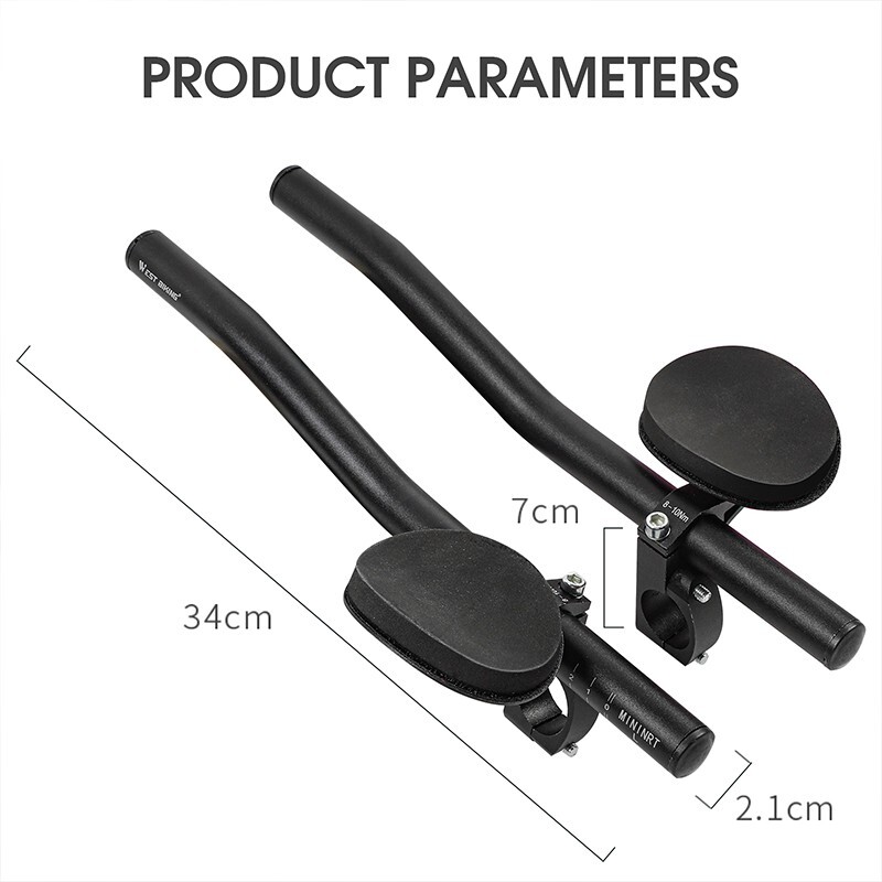 Rest Bicycle Handlebar Clip on Aero Bars Road Bike Extension Triathlon Aerobars