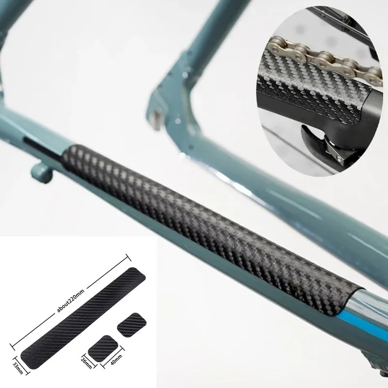 Carbon Fiber Bike Chain Stay Protector Frame Guard MTB Road Accessory