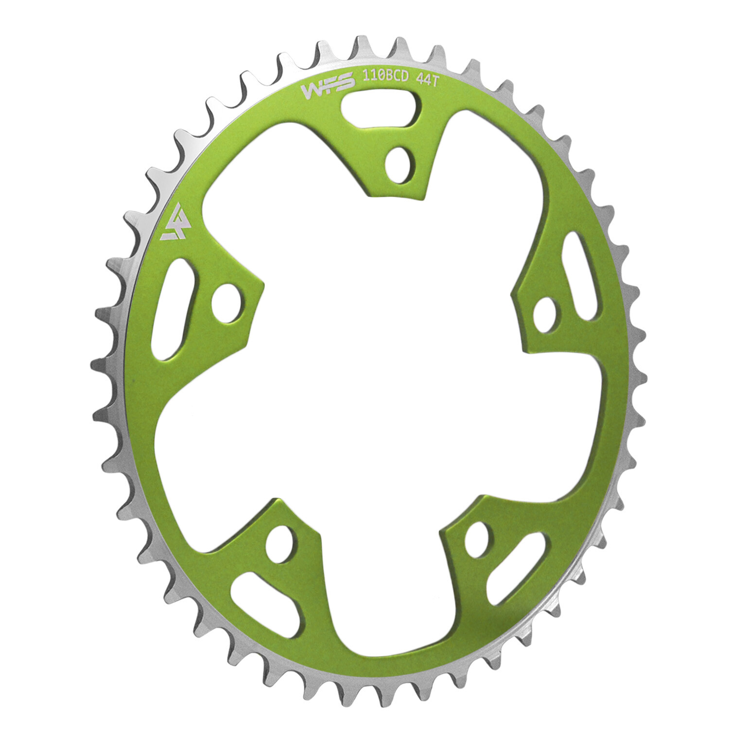 WFS Pulsar Chainring 44T 1/8″ 110mm Old School BMX Single Speed Fixie , Green