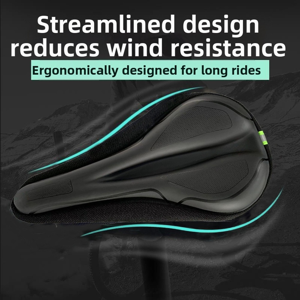 Silicone Bicycle Saddle Pad Waterproof Soft Gel Comfort for Road Cycling Seats
