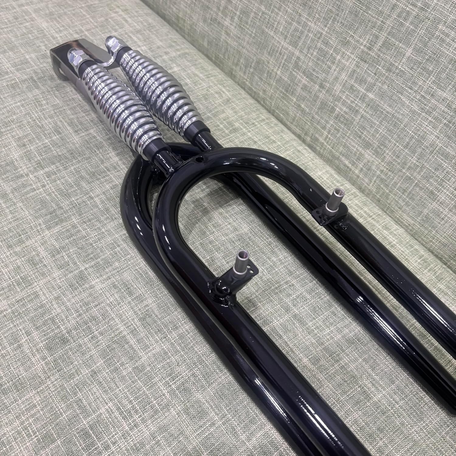 CDHPOWER 1 inch Threaded Bicycle Fork 26″ Dual Springer Bike Fork &Headset Combo