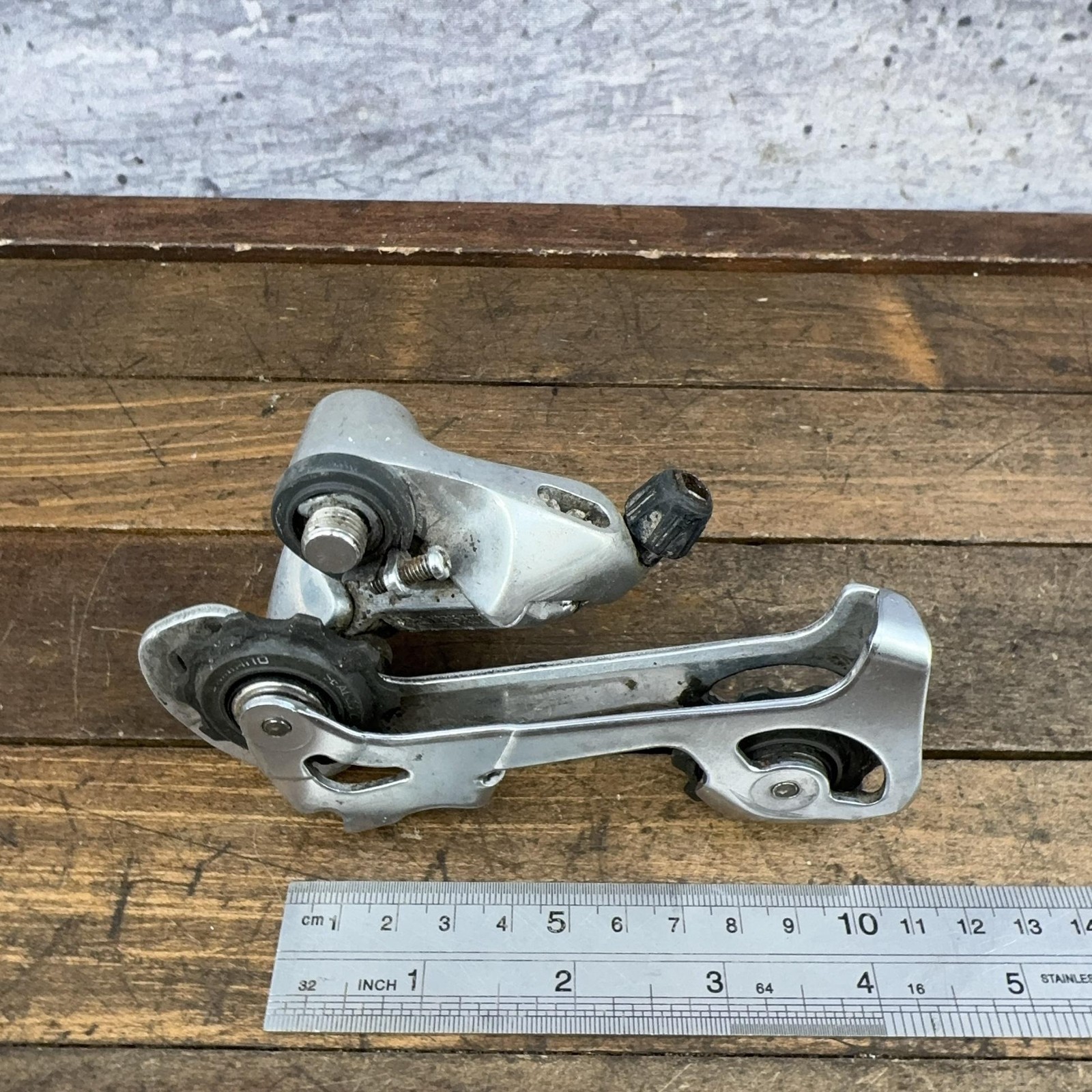 Vintage Shimano Deore XT RD-M735 Rear Derailleur Long Cage Silver Japan MTB 265g