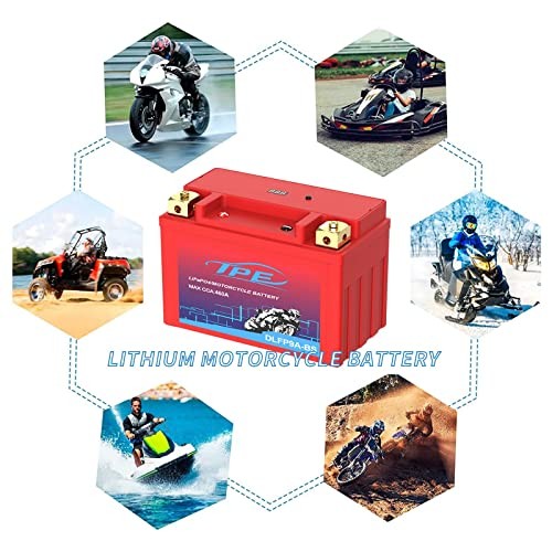 12V Lithium Motorcycle Battery YTX9A-BS 4AH 460CCA with Smart BMS & 9A-4AH-RED
