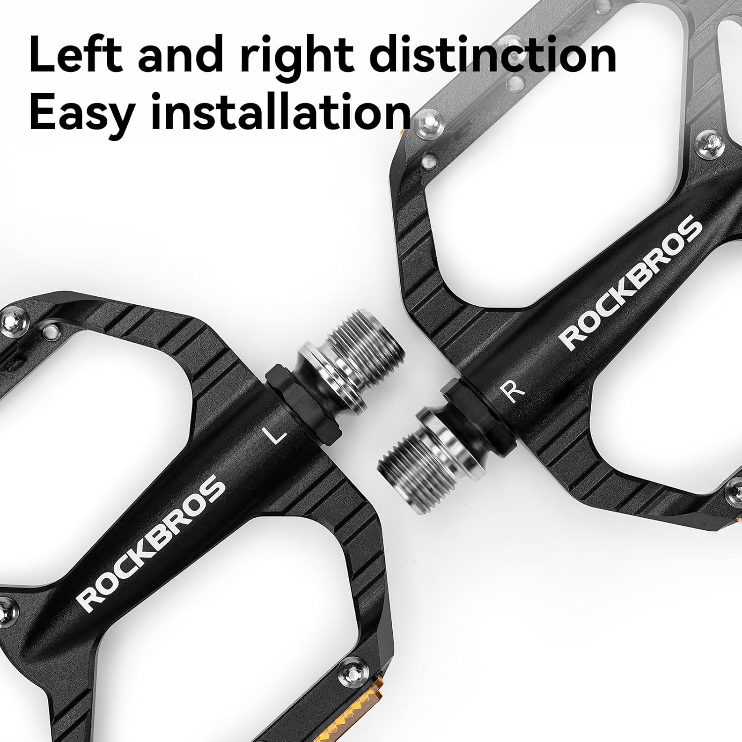 ROCKBROS Mountain Bike Pedals Aluminum 9/16″ Sealed Bearing Lightweight Platform