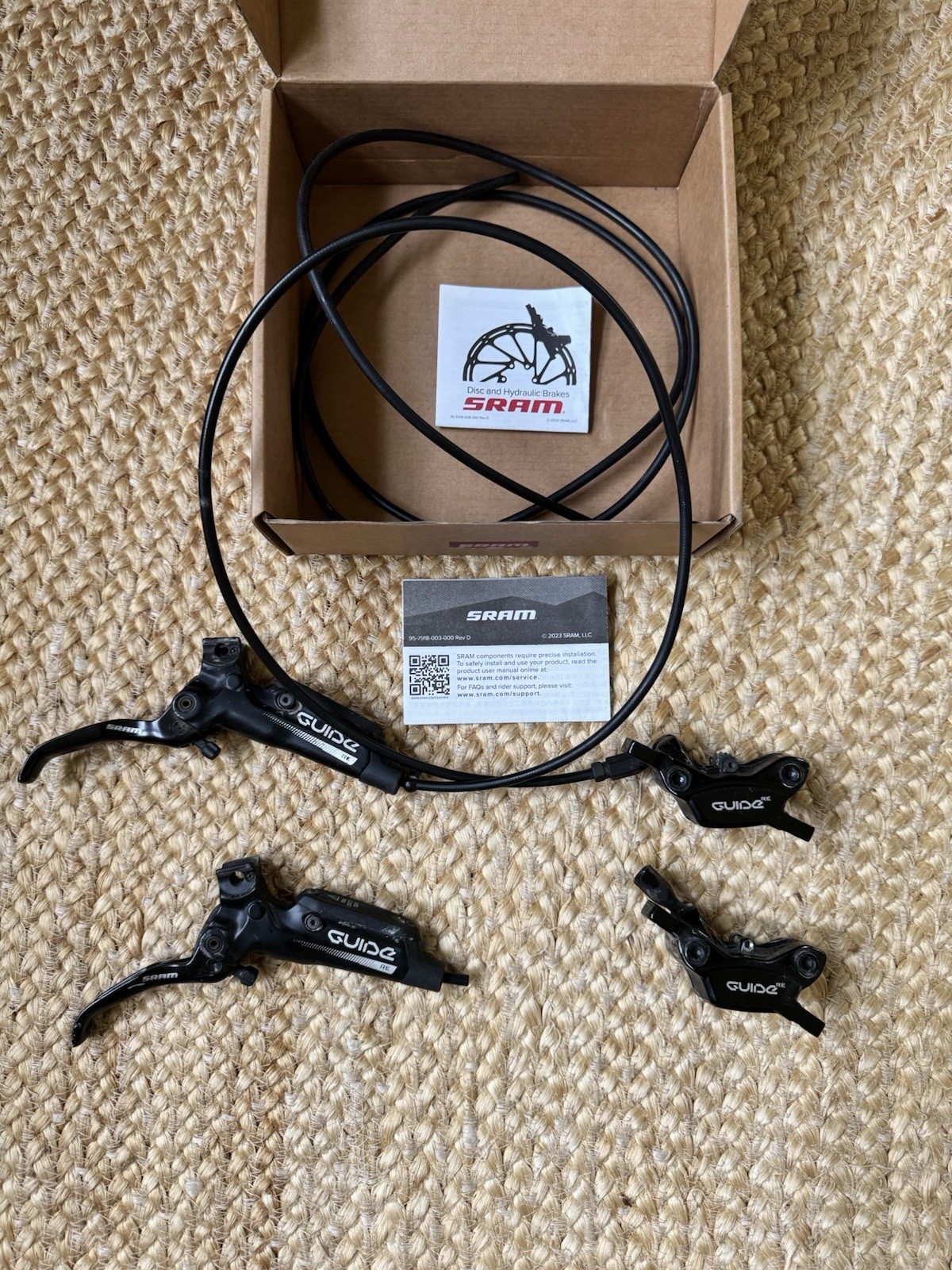 SRAM Guide RE 4-Piston Hydraulic Disc Brake Set Used Commencal Meta SX Takeoff