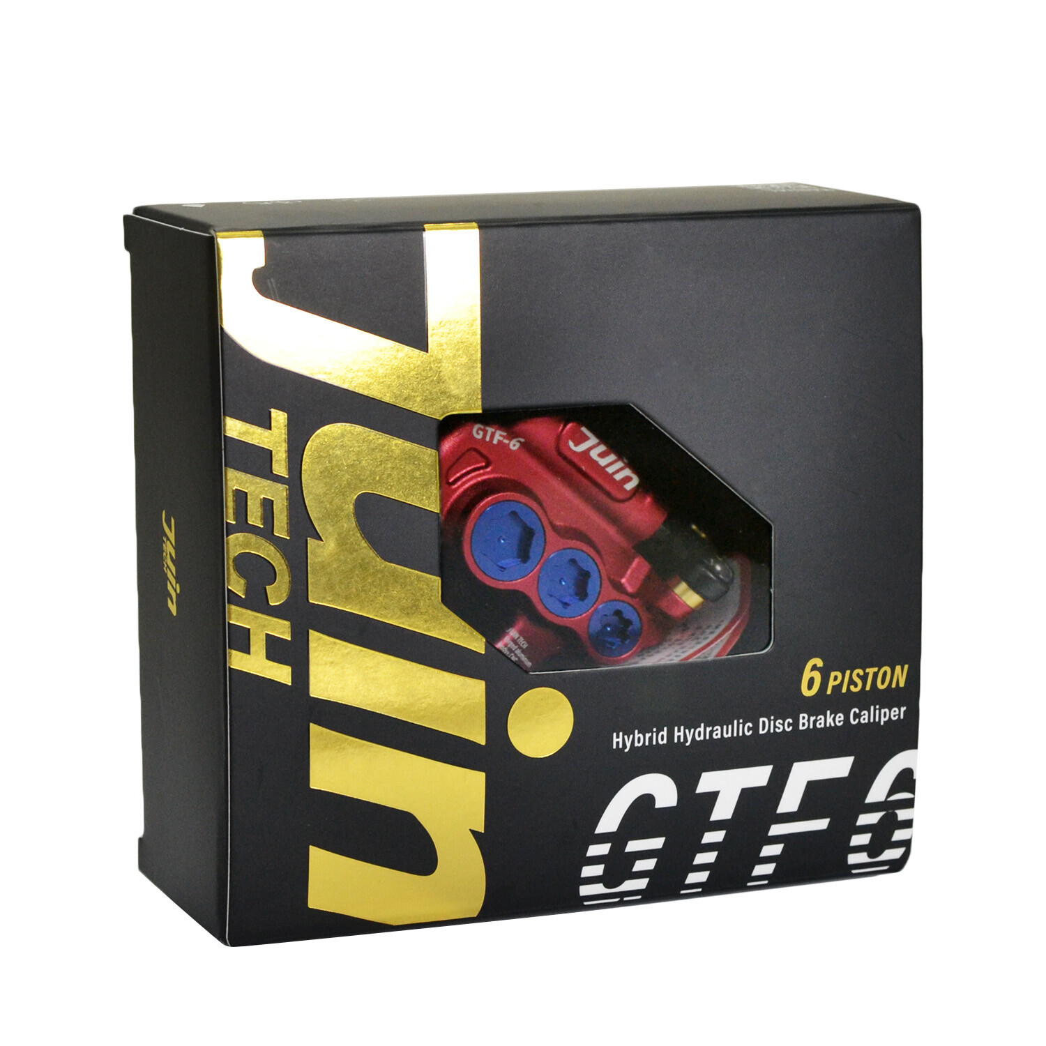 JUIN TECH GTF-6 6 Pistons FlatMount eBike CX Hydraulic Disc Brake Caliper,RD