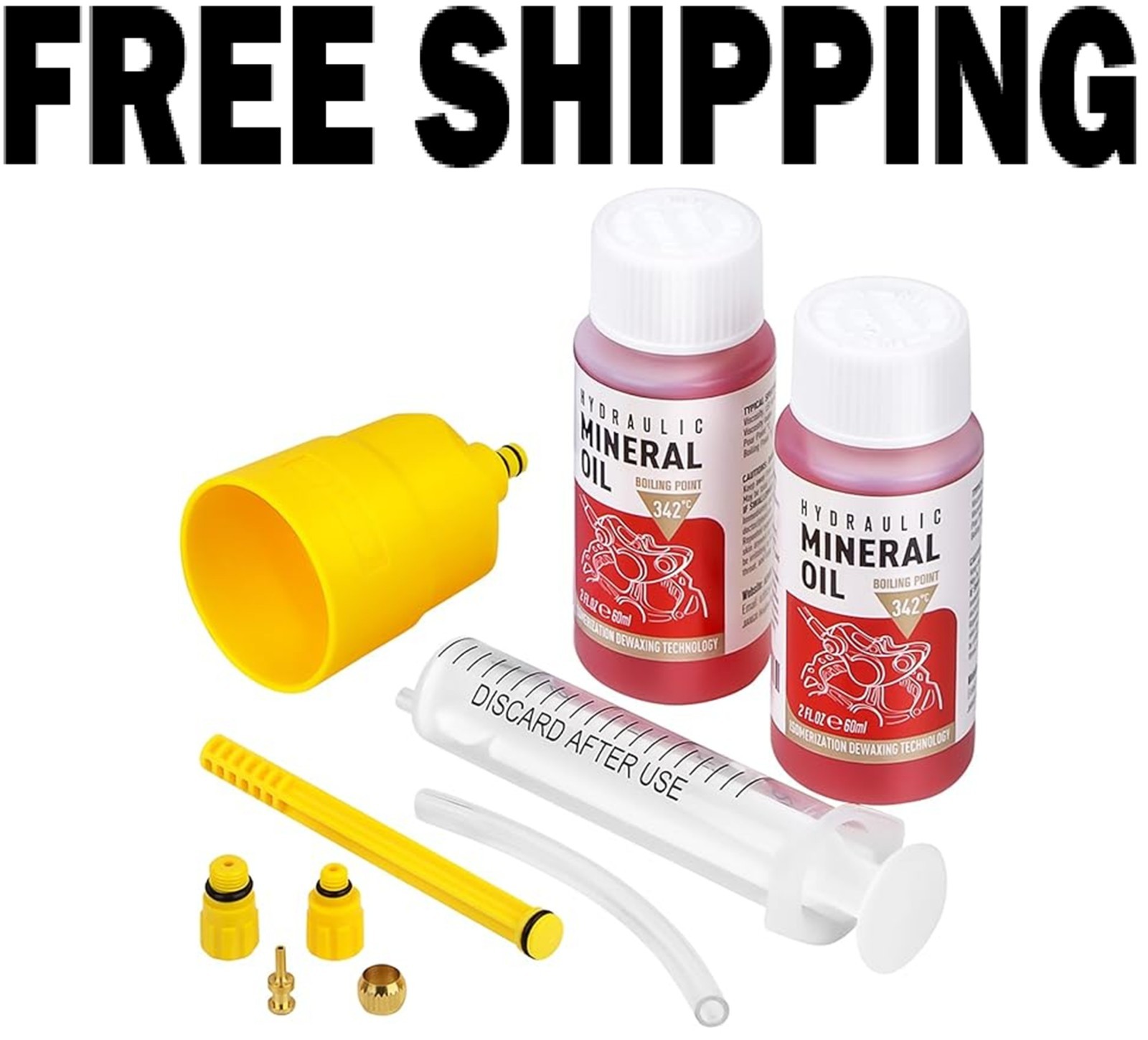 Brake Bleed Kit for Shimano Hydraulic Brakes, Brake Fluid Mineral Oil 120ml