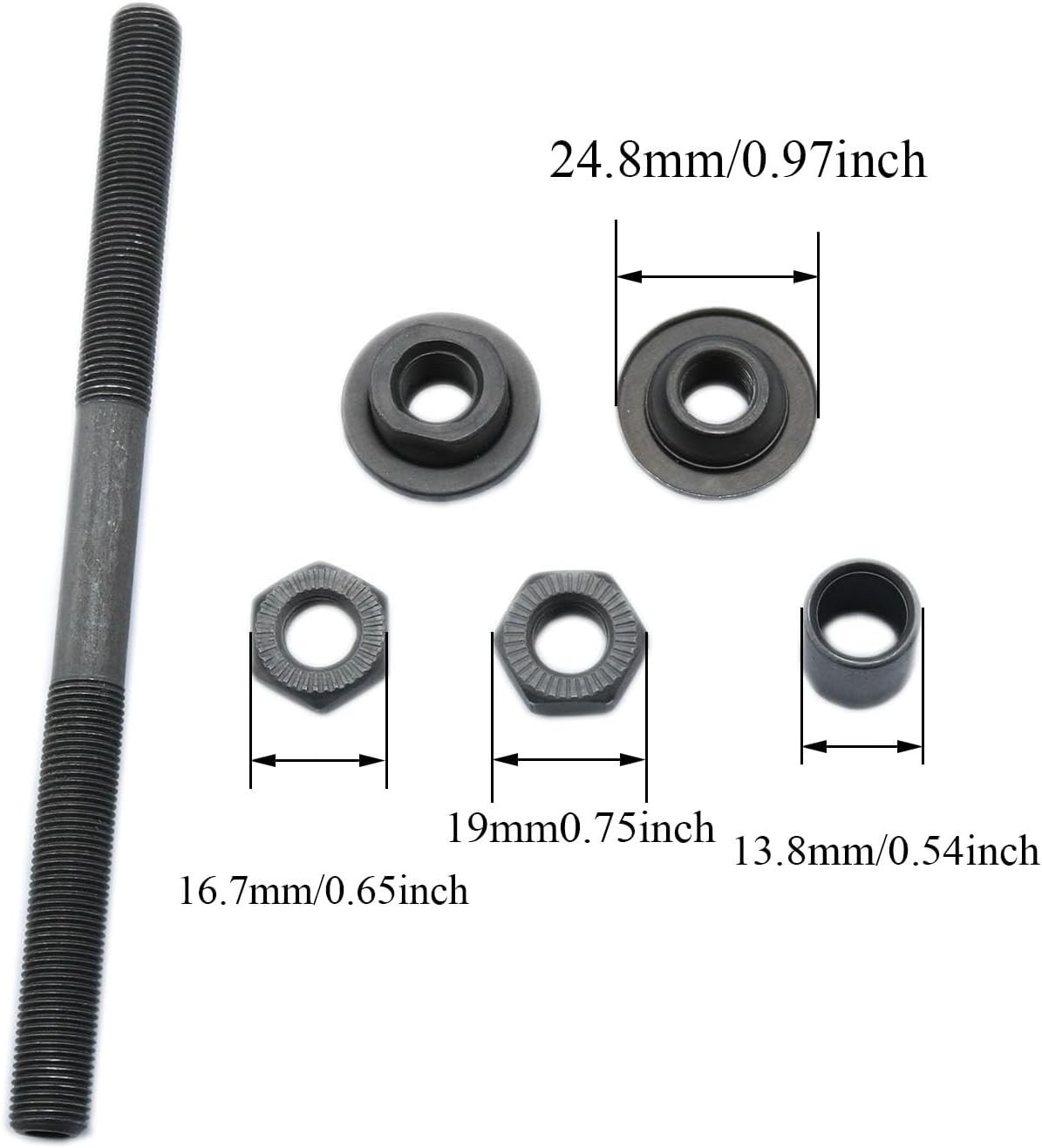Durable Steel Bike Axle Kit – 2PCS Front 108mm & Rear 145mm for Mountain Bikes