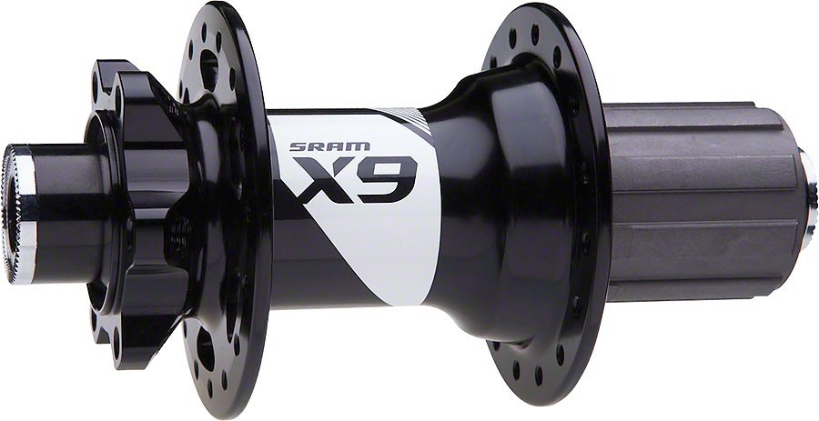 SRAM X9 Rear MTB Hub 6-Bolt Disc 12mm Thru-Axle Black 142mm Gravel Cyclocross CX