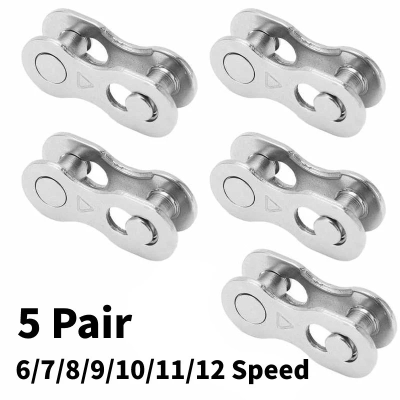 5 Pair Bike Chain Quick Links 6-12 Speed Master Link Road MTB Connector