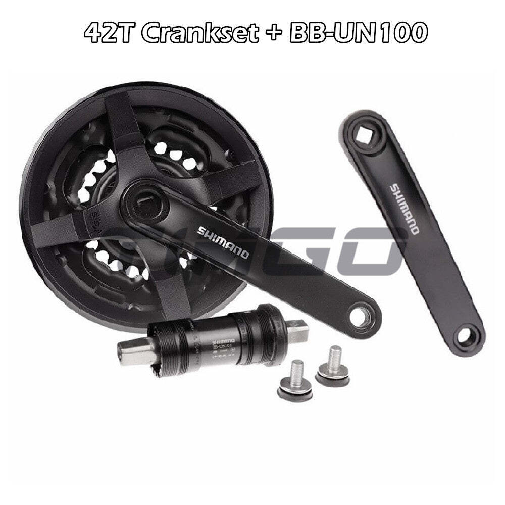 Shimano Tourney FC-TY301 3×6/7 Speed Crankset Square Taper 42/48T BB-UN101 TY501