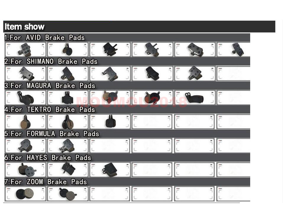 Bicycle Bike Disc Brake Pads FOR ZOOM AVID FORMULA Shimano HAYES TEKTRO MAGURA