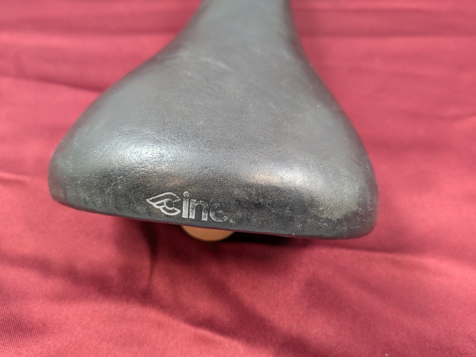 Vintage Cinelli Unicanitor Leather Saddle Black 27x15cm Road Bike Track SA22