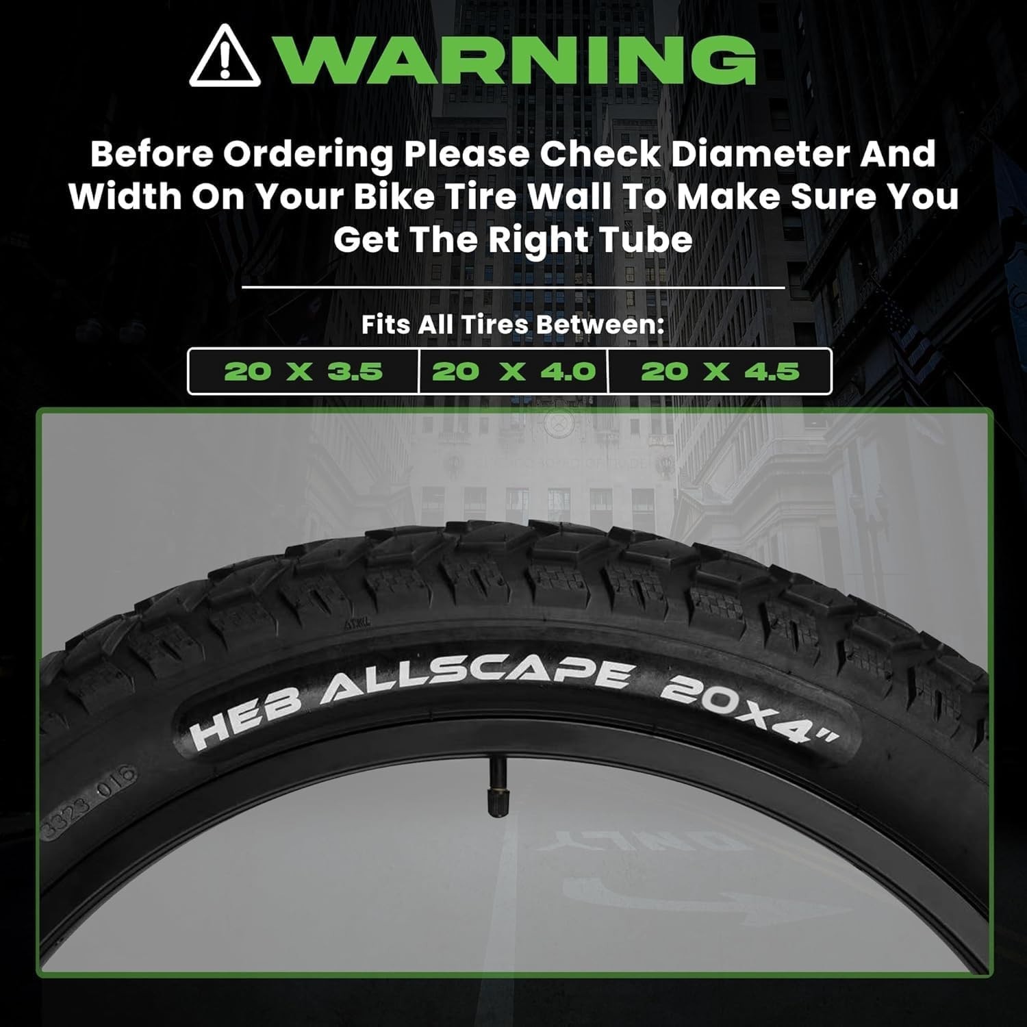 Durable Puncture-Proof Bike Tube for Electric & Fat Bikes – 20×4 & 26×4 Sizes