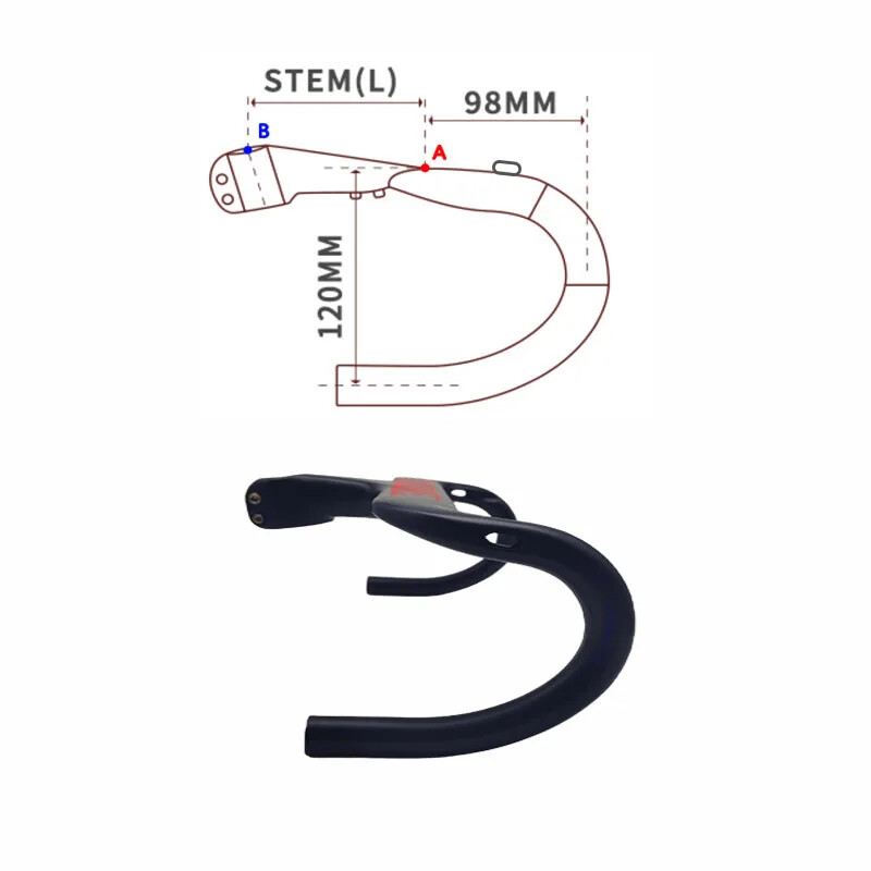 400/420/440mm Carbon Road Bike Handlebar Internal Routing Bicycle Handle Bar