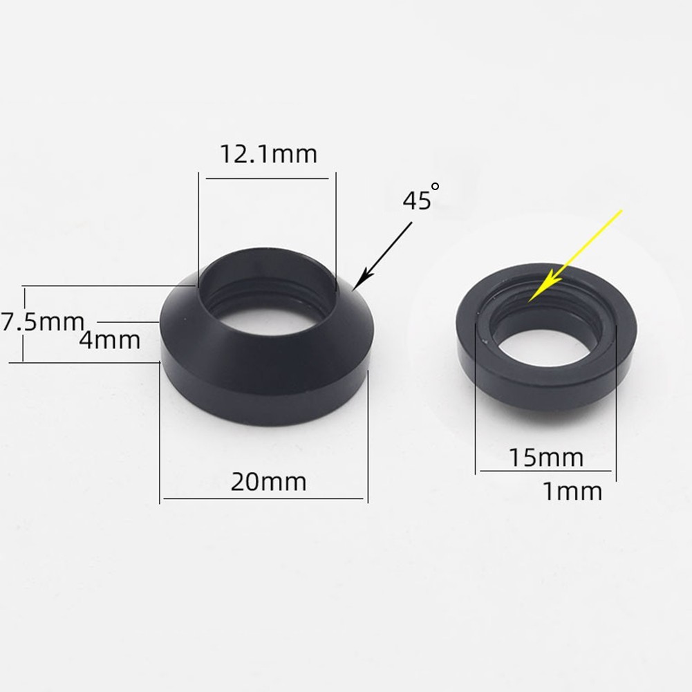Tools Thru Axle Washer 1-3g Black Conical Washers M12x3/7.5mm M15x0.2/5mm