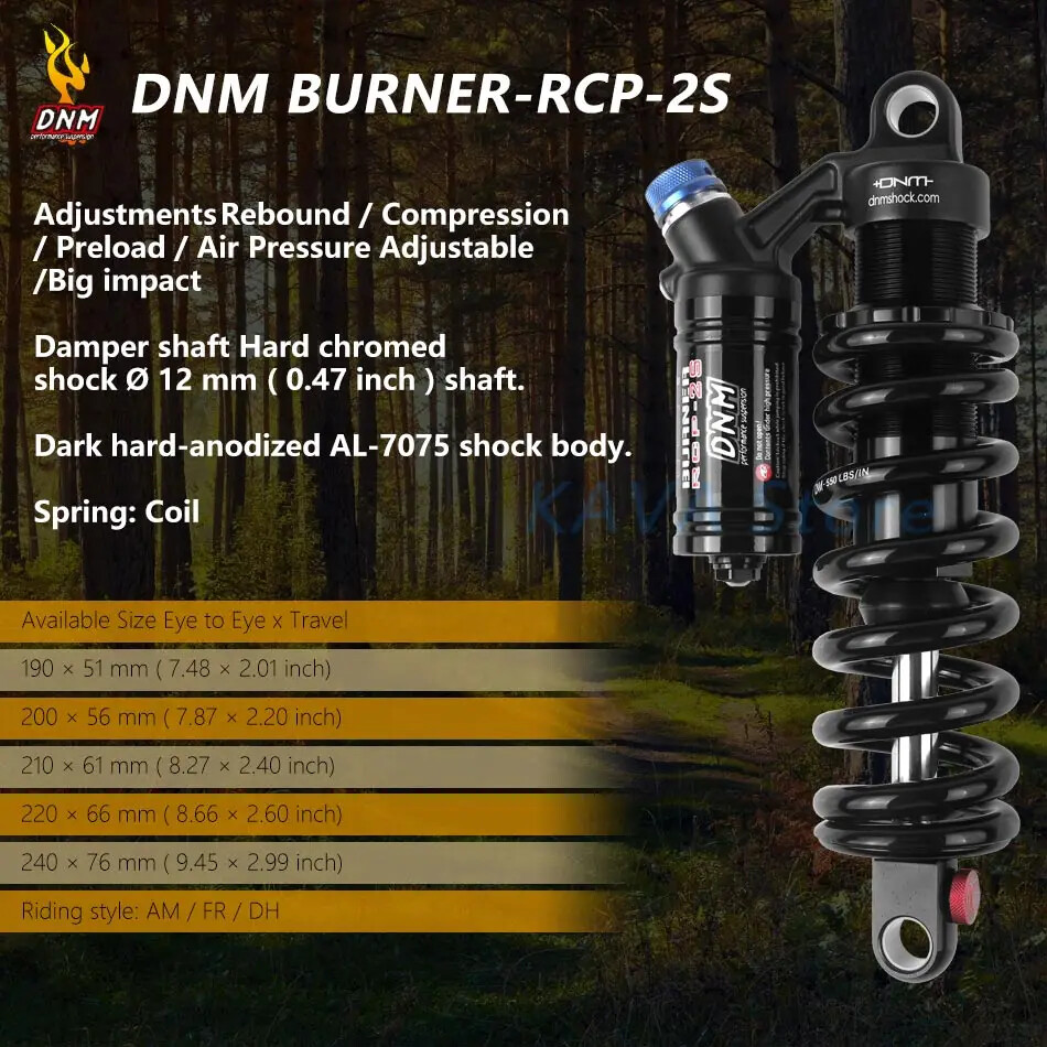Mountain Bike Downhill DH Rear Shock Absorber 190mm 200m 220mm 240mm 550 Lbs