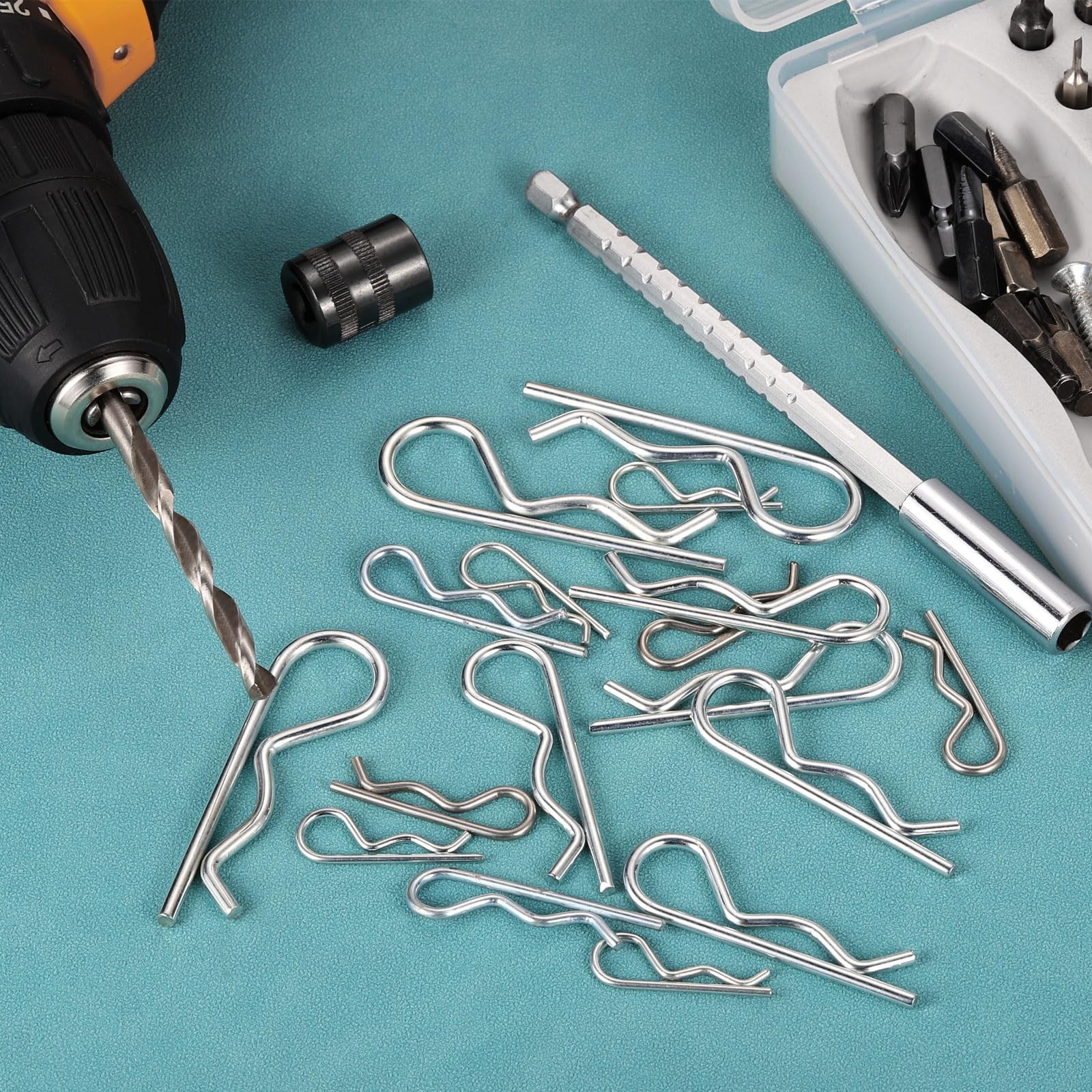 uxcell 1.2 mm x 21 Cotter Pins Spring Fastener, Hitch 1.2mm x 21mm, Silver