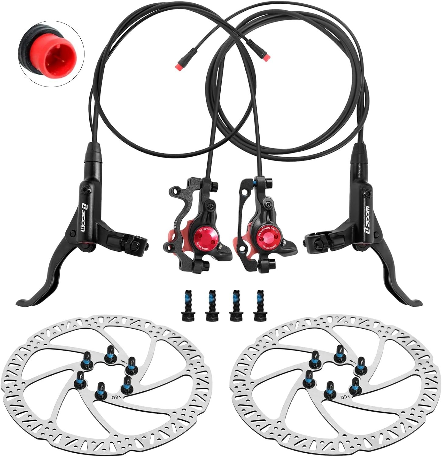 Z00M HB875E Ebike Hydraulic Disc Brake Set, Electric Power-Off Hydraulic Brak…