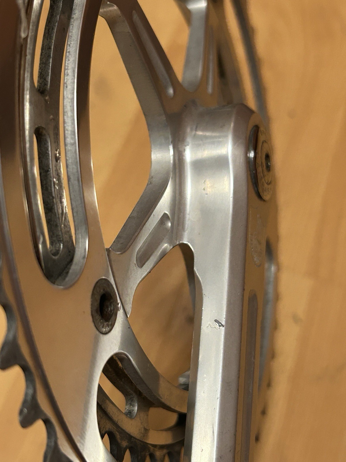 Vintage Campagnolo Super Record 170 Crankset 1049/A Double 52 42 Square Taper