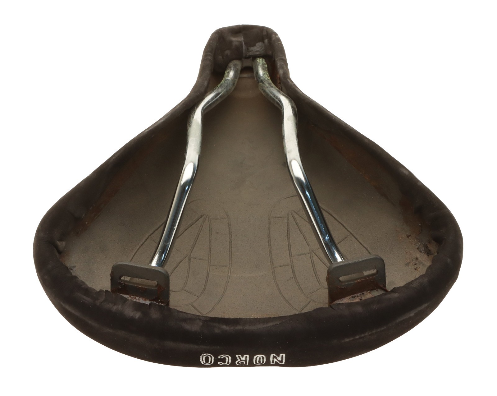 Vintage Selle Italia Norco Saddle Steel Rails MTB Black Suede Leather NOS NEW