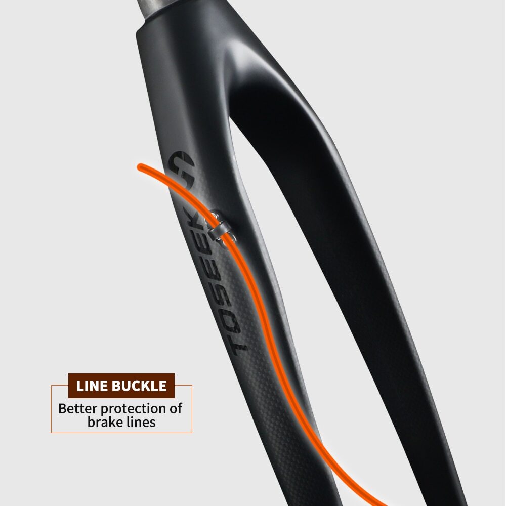 Carbon Fiber MTB Bicycle Rigid Fork 26 / 27.5 / 29 Inch Tapered Tube Front Fork
