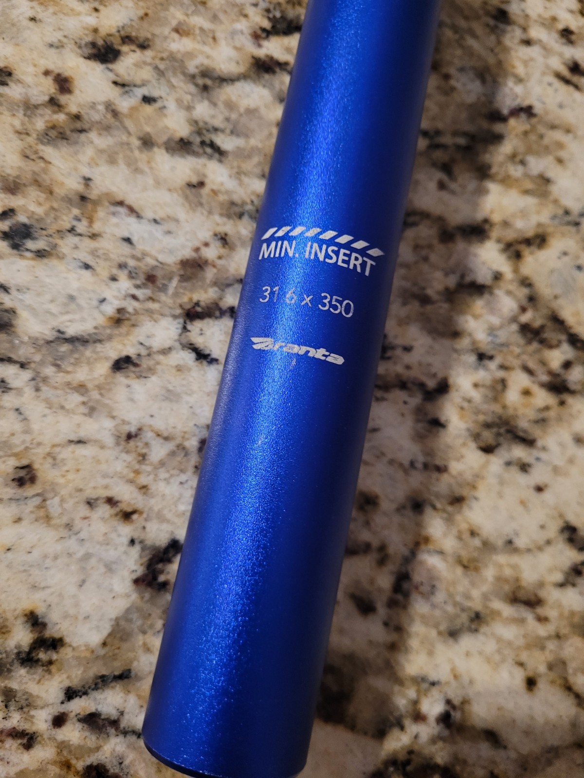 Branta Strive Seat Post 31.6mm x 350mm Long Ano Blue Aluminum Zero Offset
