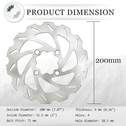 ATV Brake Rotor Disc Rear 200mm 1S3-2582W-00-00 200mm rear 1S3-2582W-00-00