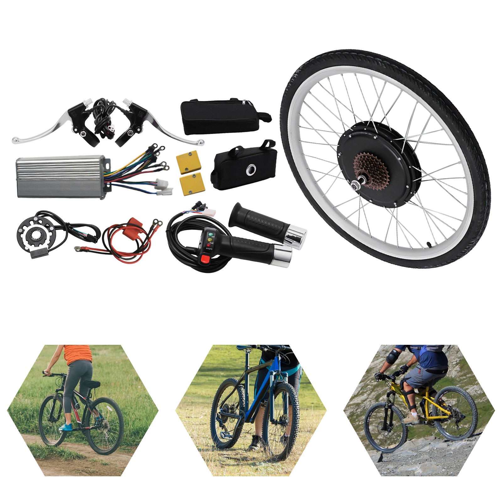 Electric Bike Conversion Kit 28inch 48V 1000W Rear Wheel E-Bike Conversion Kit