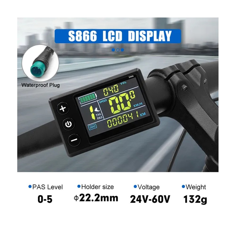 Ebike Display S866 S900 GD01 UKC1 UKC3 – SM/WP Plug LCD SUK