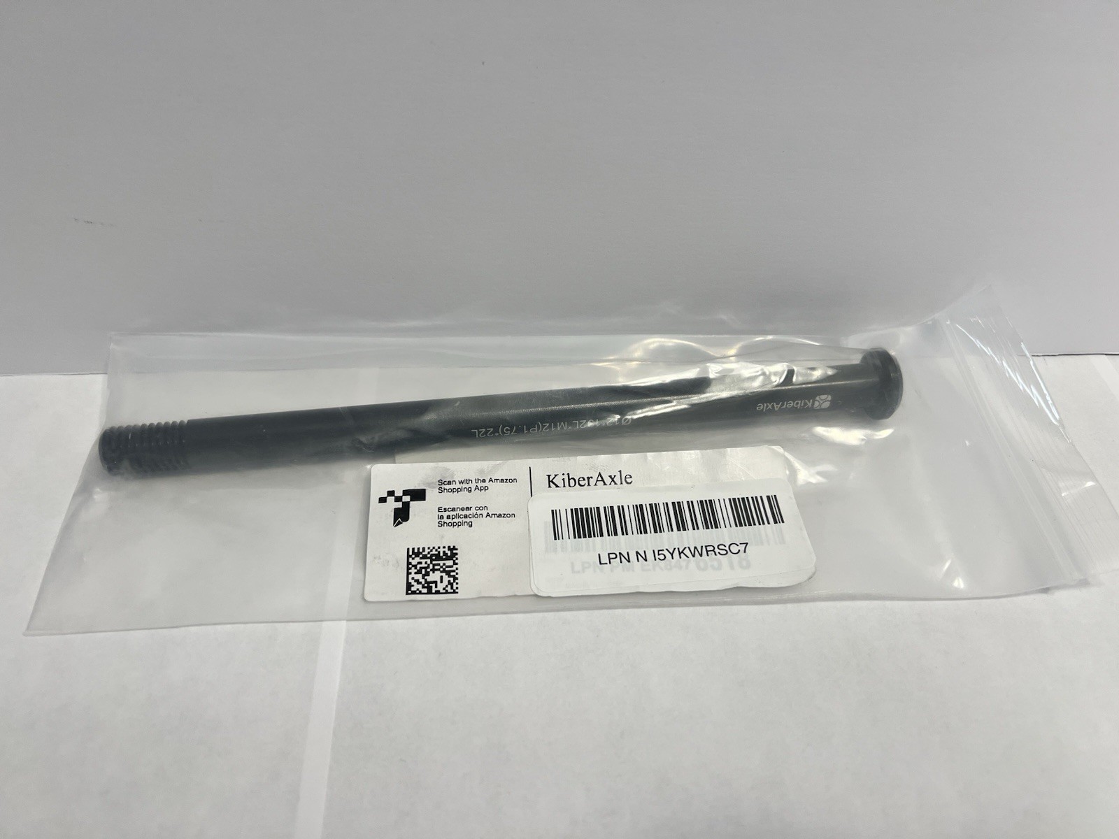 KiberAxle Rear Skewer Black 12mm For Bike Forks 12*192L*M12(P1.75)*22L