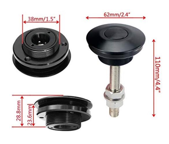 2Pack Quick Release Latch Universal 2.44in/62mm Diameter 2black PRO 62-100
