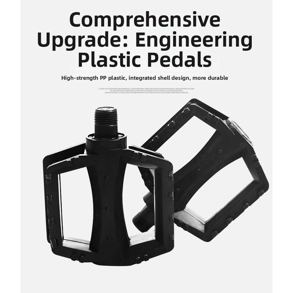 Bicycle Pedals Plastic 11cm x 9.5cm x 2.3cm Non-Slip Dual Reflective for E-Bike