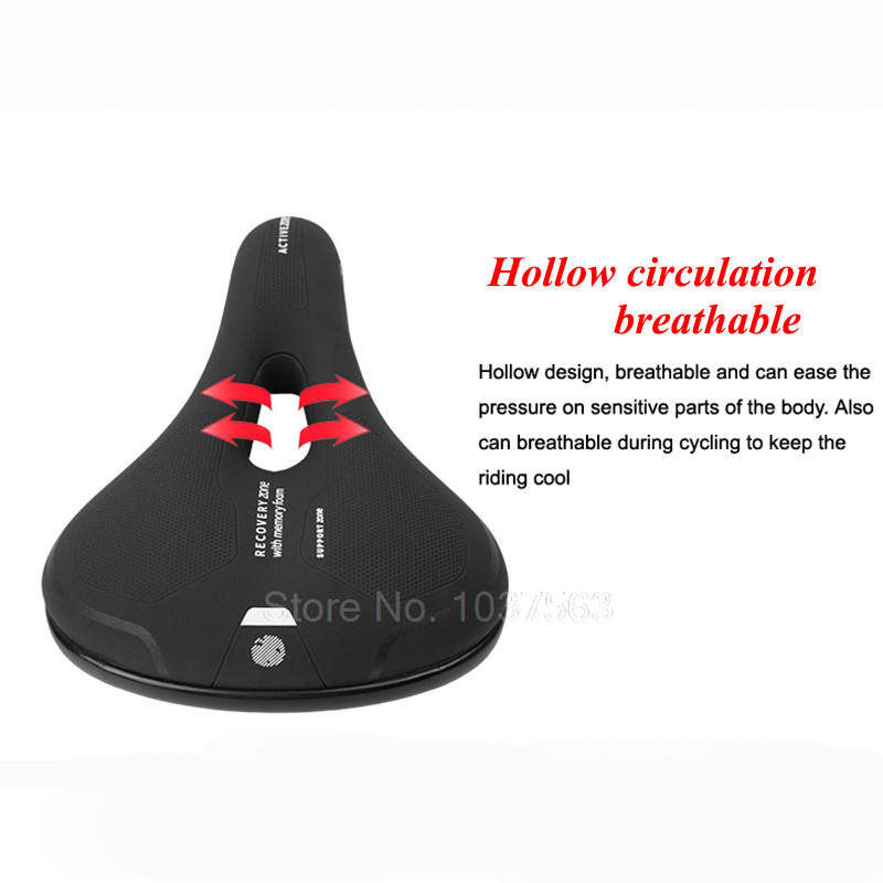 Promend Bicycle MTB Bike Seat Saddle Cushion Pad Thicken Wide PU EVA Foam Saddle