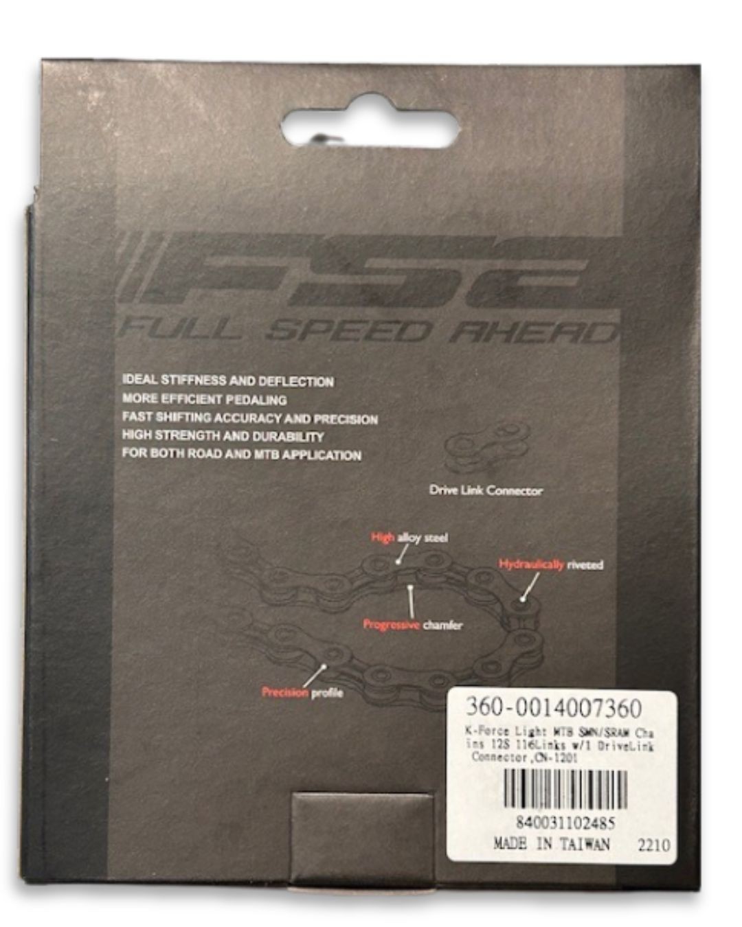 FSA K-Force Light 12-Speed MTB Bike Chain 116L w/ Quick Link Shimano/SRAM