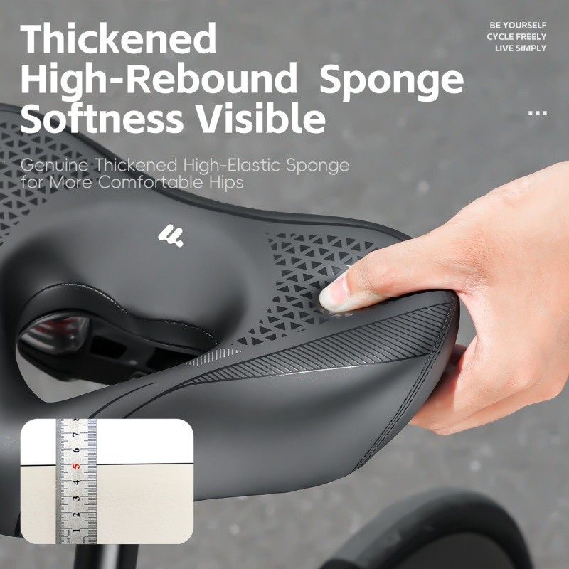 WEST BIKING Bicycle Saddle Shock Absorption Comfort Bike Widen Thicken Cushion