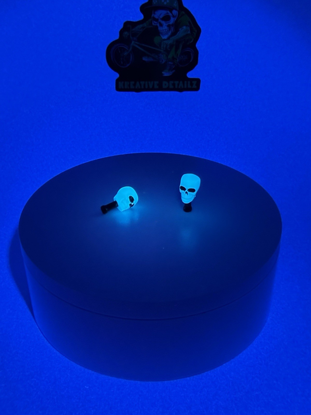 Glow In The Dark Skull bicycle brake cable end caps Bmx Mtb Freestyle L118