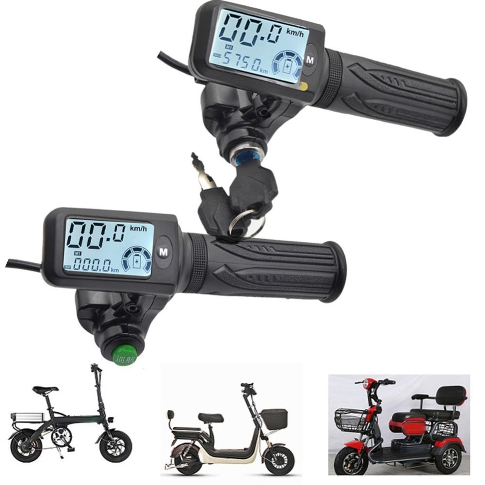 E-Bike P01 Voltage Switch 3 Gear Speed Throttle LCD Display M Button Control
