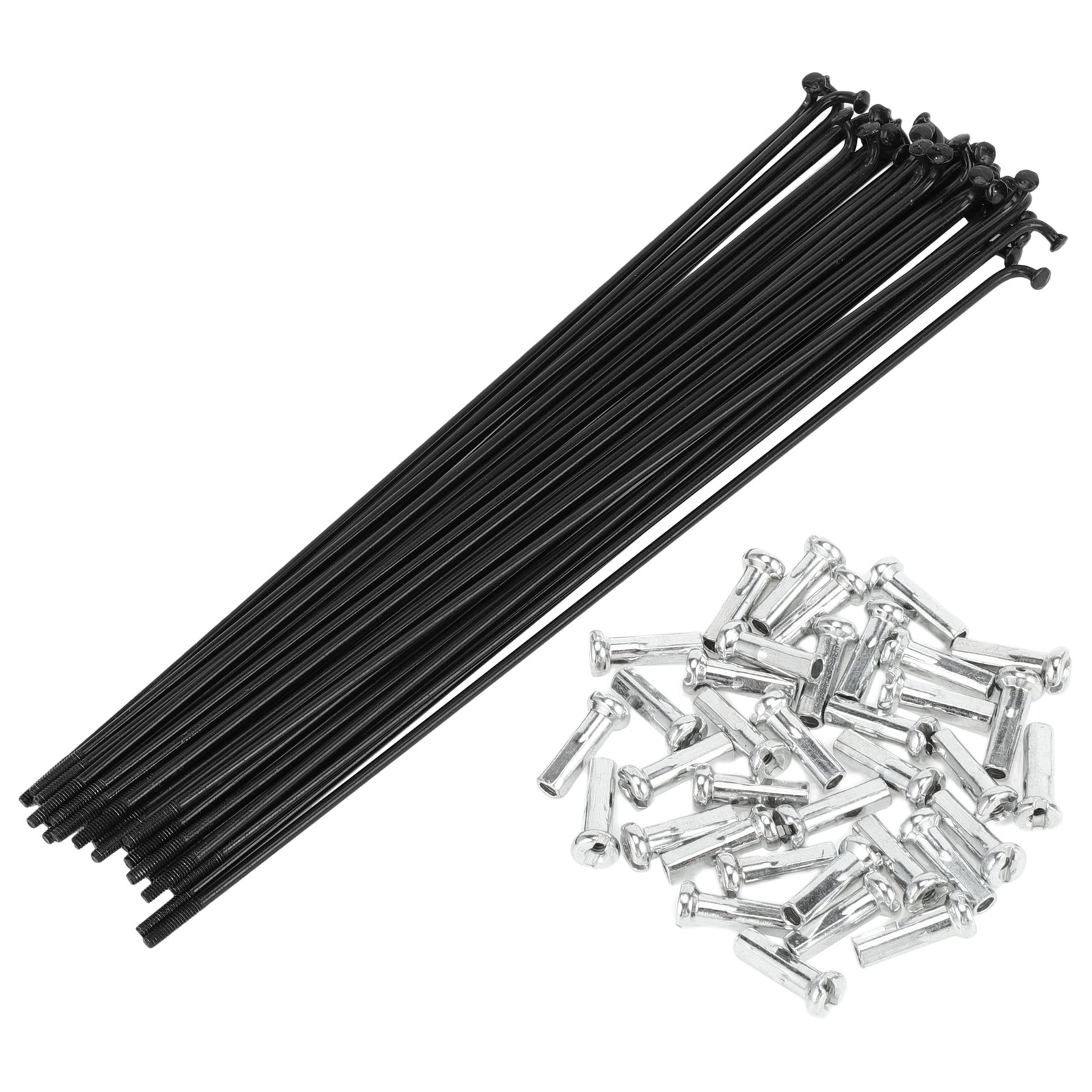 14G 185mm Bicycle Spoke Length Nipple Carbon Steel Black Universal