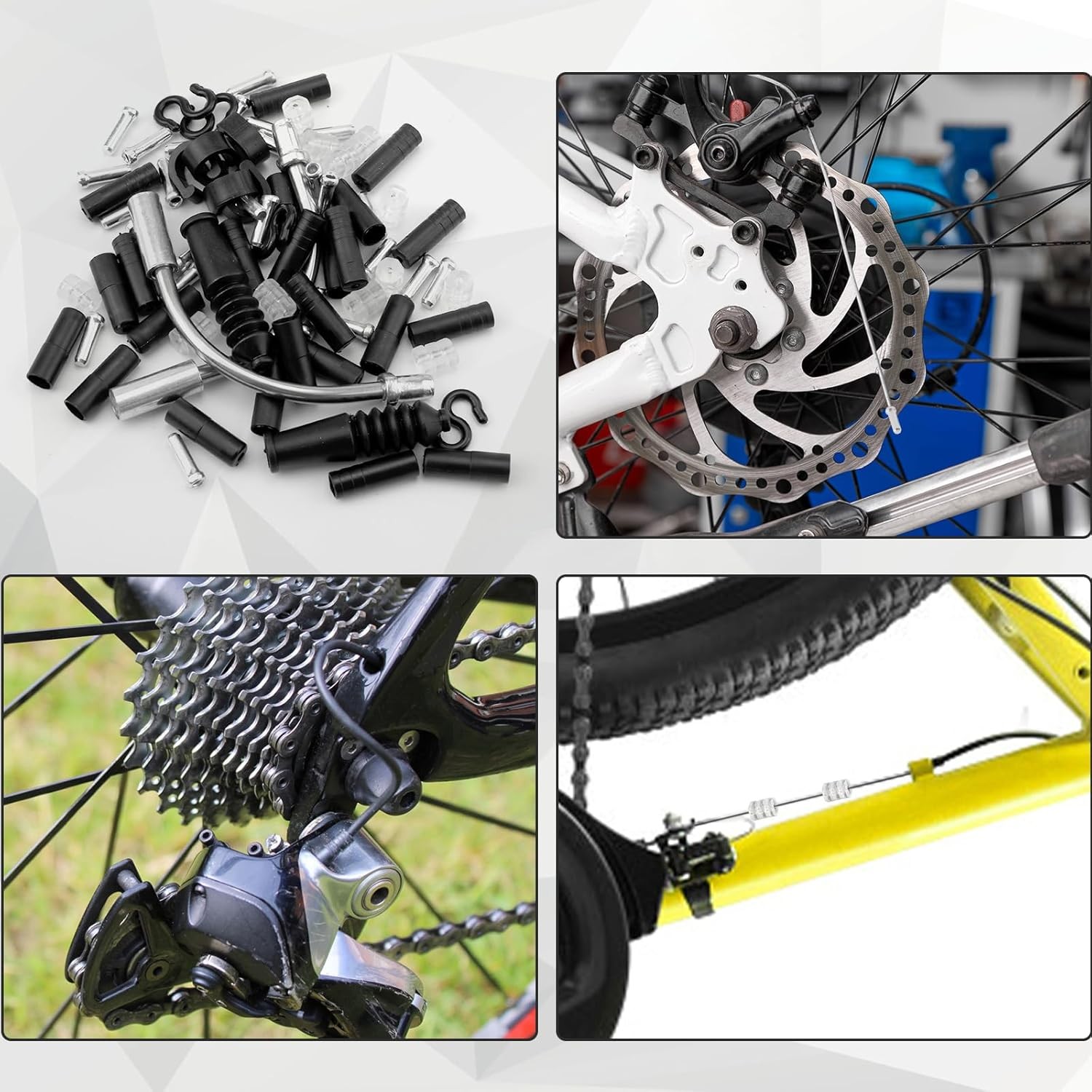 96 Pcs Universal Bike Cable, Stainless Steel Break & Shift Cable, Cable Cutter