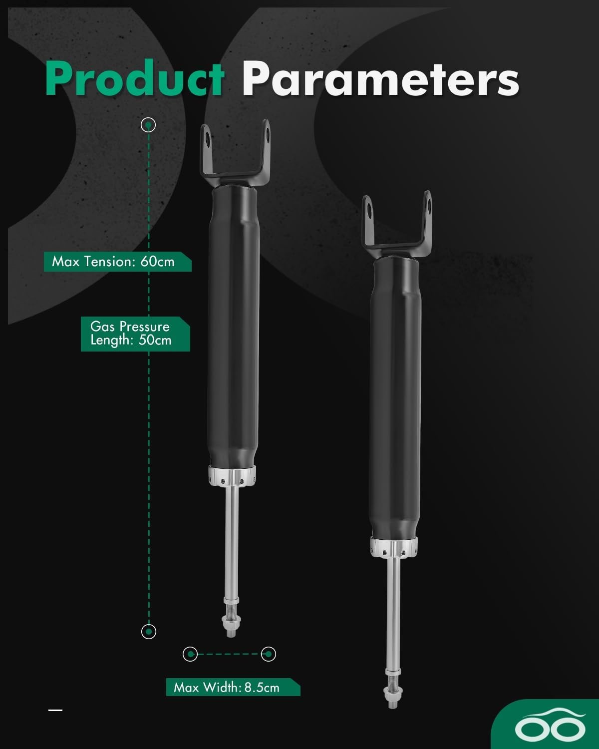SCITOO Rear (2 Pcs) Shocks for Dodge, Shocks Absorbers Fits 2011-2018 for Dodge