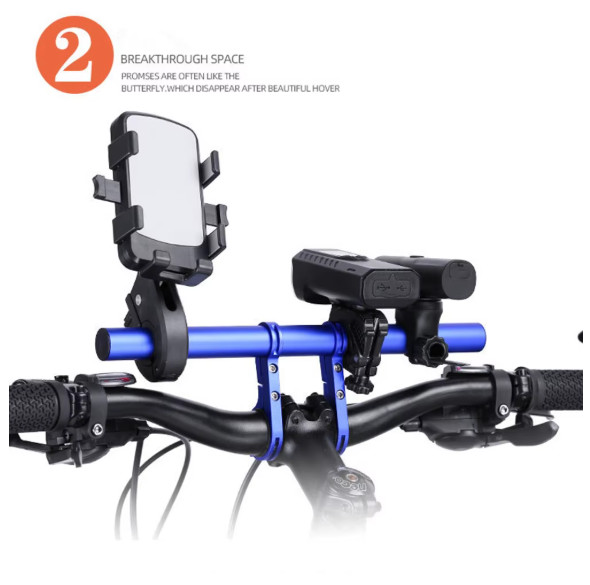 Bike Handlebar Extender Extension Bicycle Bar Mount Headlight GPS Holder Bracket
