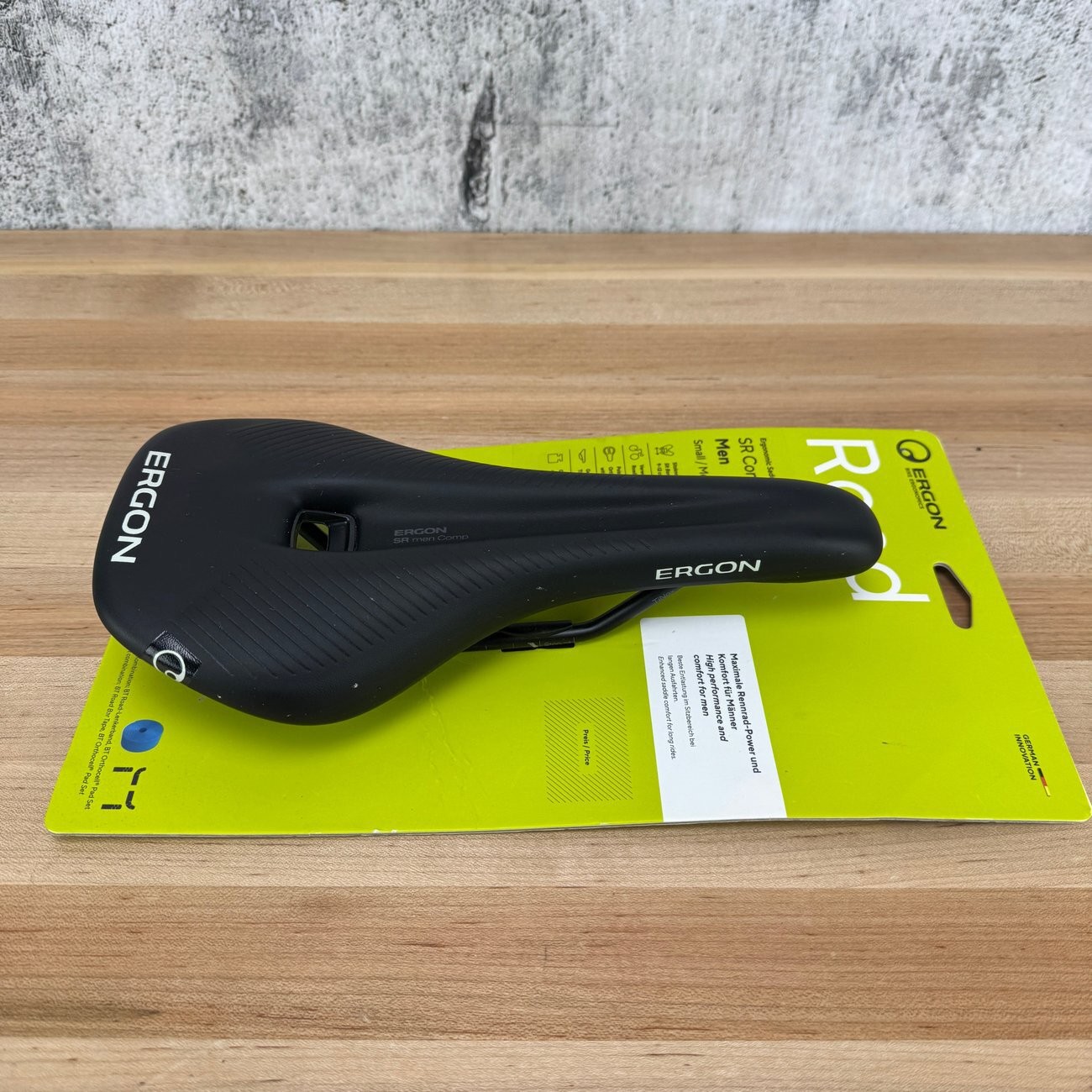 New! Ergon SR Comp Small/Medium 140mm 7x7mm Alloy Rails Bike Saddle MSRP $135