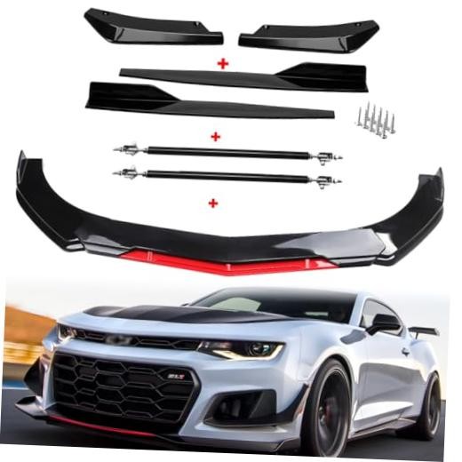 Gloss Black Bumper Lip Spoiler Splitter Fits 1997-2002 2010-2021 Chevy