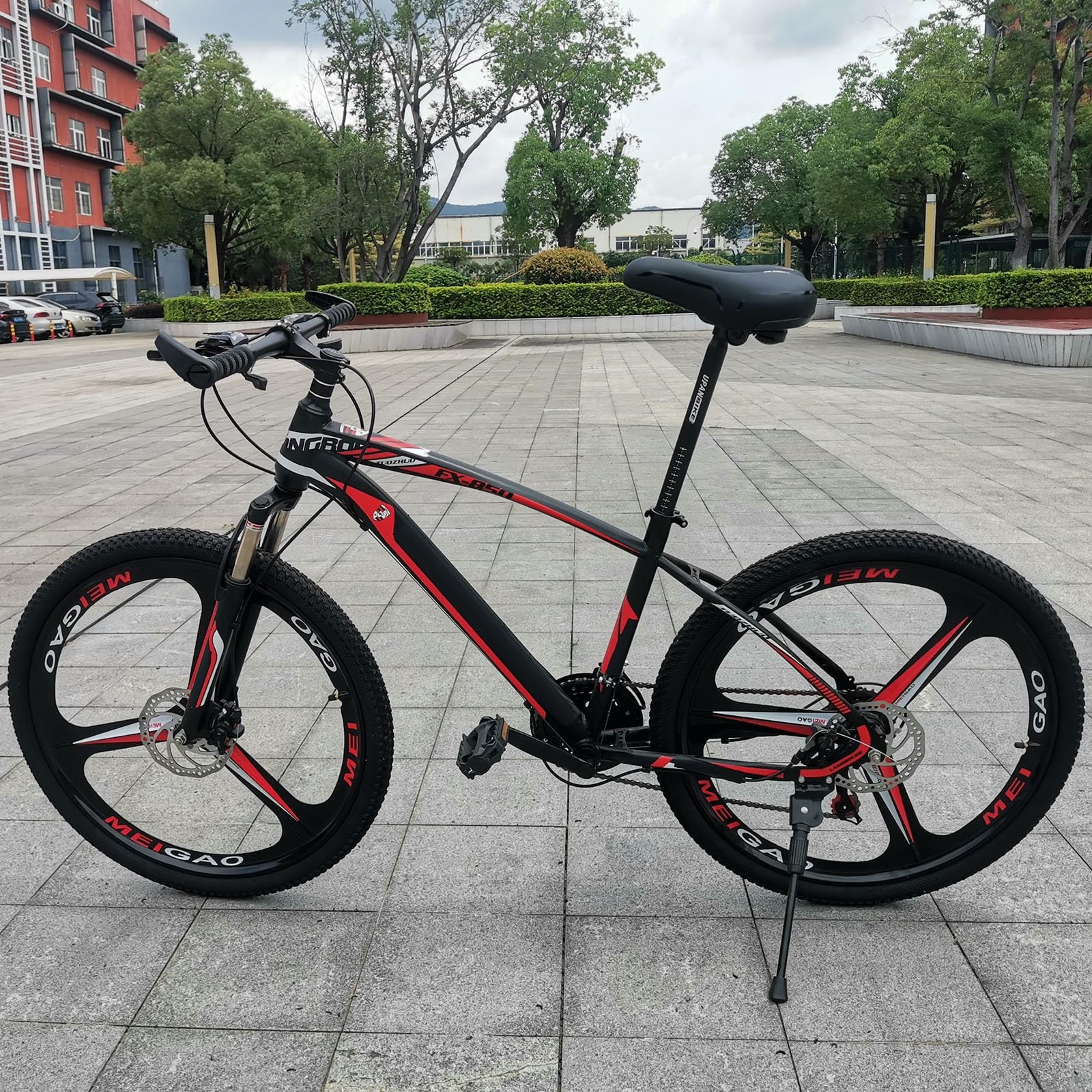 UPANBIKE Bike Seat Post Aluminum Alloy Length 400mm 25.4mm*400mm, Black